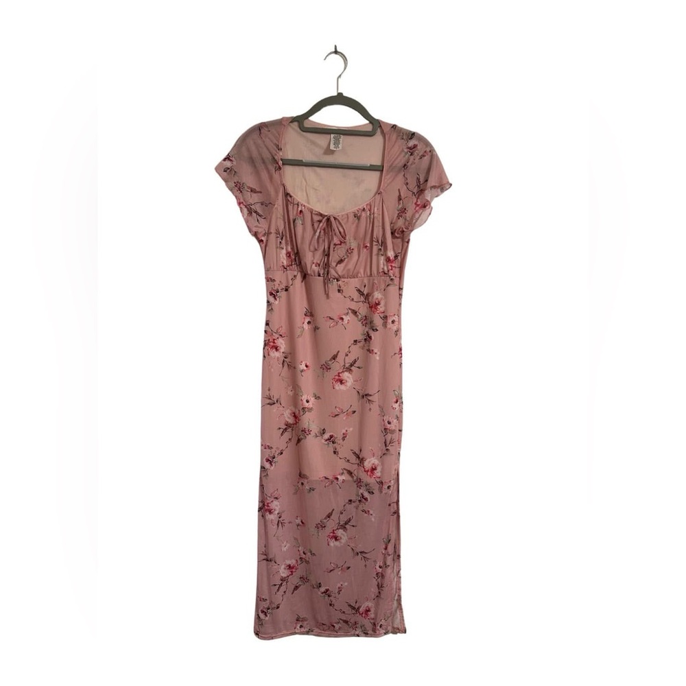 🌸 Caution to the Wind Pink Floral Maxi Dress Size Medium🌸